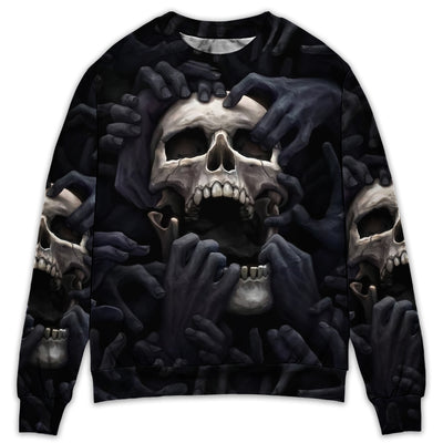 Sweater / S Skull Dark Screaming Hell's Hand - Sweater - Ugly Christmas Sweaters - Owls Matrix LTD