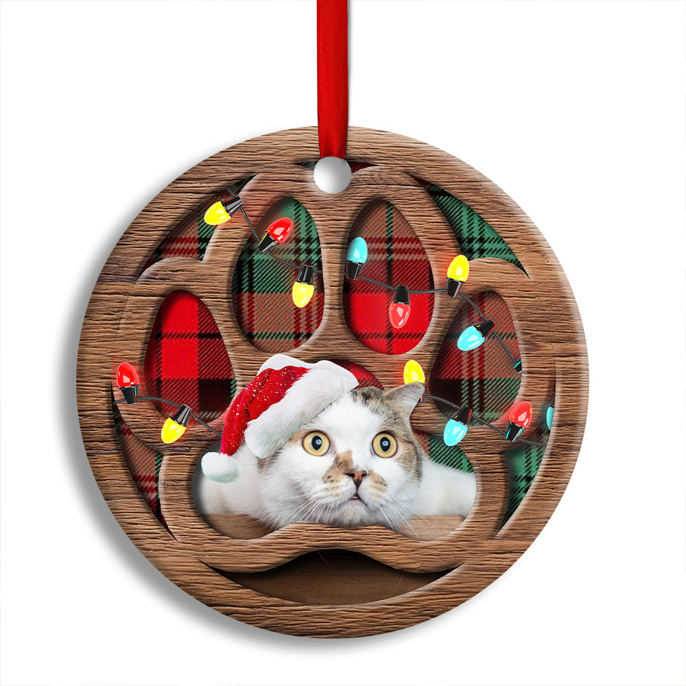 Pack 1 Christmas Meowy Xmas Gifts For Cat Lovers - Circle Ornament - Owls Matrix LTD
