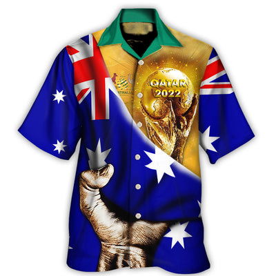 Hawaiian Shirt / Adults / S World Cup Qatar 2022 Australia Will Be The Champion Flag Vintage - Hawaiian Shirt - Owls Matrix LTD