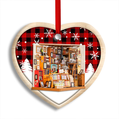 Pack 1 Bookstore Christmas A Book Is A Dream That You Hold In Your Hands - Heart Ornament - Owls Matrix LTD