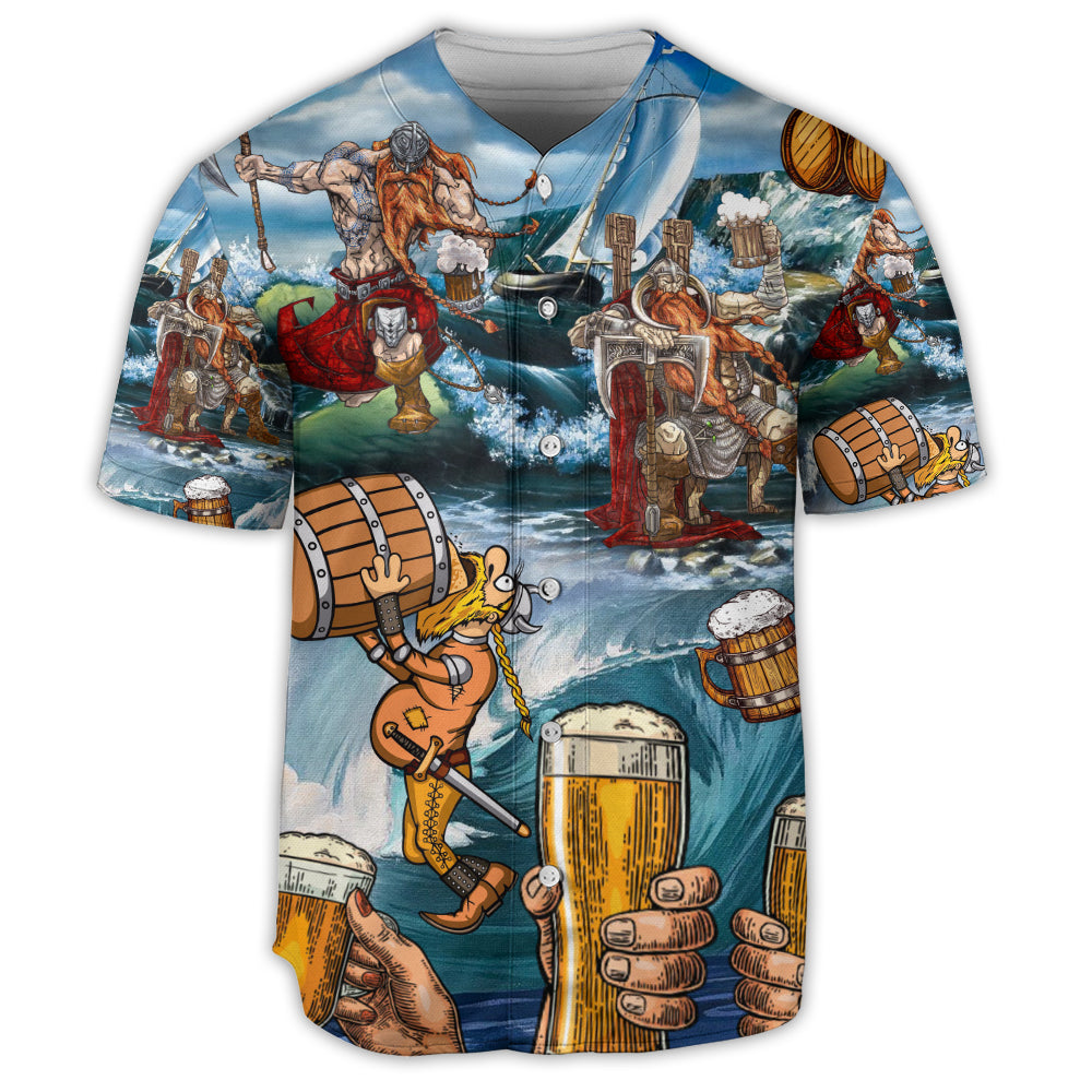 S Viking Beer Style I Love It And I Drink It - Baseball Jersey - Owls Matrix LTD