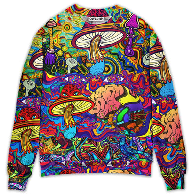 Sweater / S Hippie Mushroom Colorful Lover - Sweater - Ugly Christmas Sweaters - Owls Matrix LTD