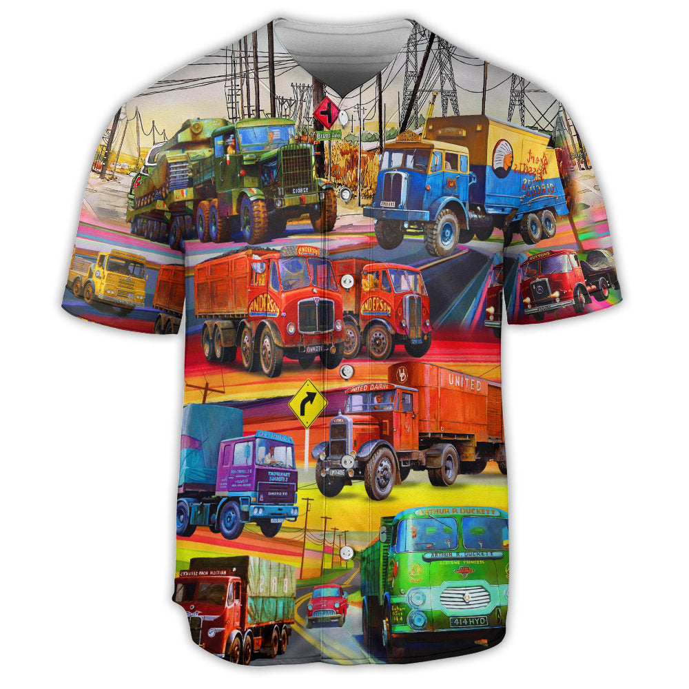 S Truck Street Driver Life Is A Journey Enjoy The Ride - Baseball Jersey - Owls Matrix LTD