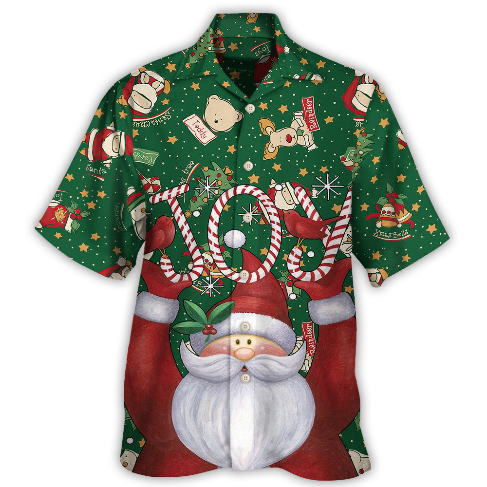 Hawaiian Shirt / Adults / S Christmas Santa Claus Lover Joy Green Style - Hawaiian Shirt - Owls Matrix LTD