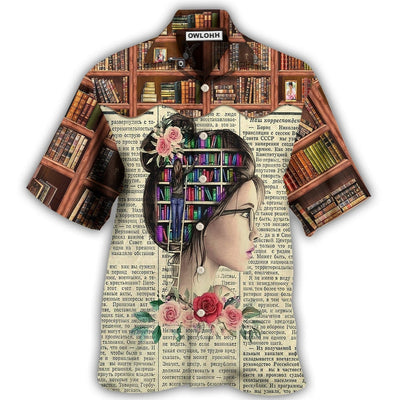 Hawaiian Shirt / Adults / S Book Lover And Into The Book Store I Go - Hawaiian Shirt - Owls Matrix LTD