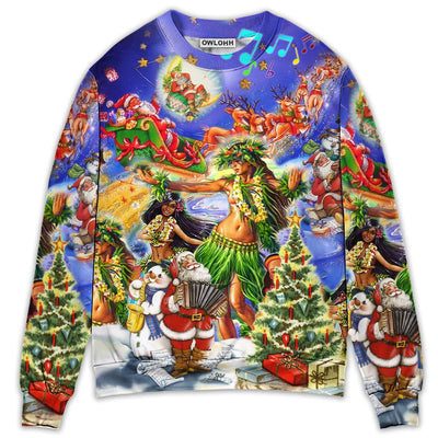 Sweater / S Hawaii The Aloha Merry Christmas - Sweater - Ugly Christmas Sweaters - Owls Matrix LTD