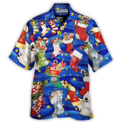 Hawaiian Shirt / Adults / S Socks Christmas Tree Merry Xmas Seasons Of Joy - Hawaiian Shirt - Owls Matrix LTD