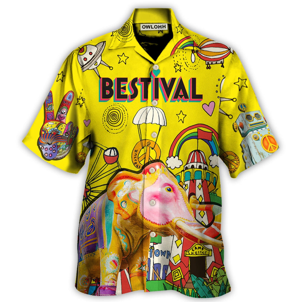 Music Bestival In My Heart Amazing Festival Colorful Style - Hawaiian Shirt - Owls Matrix LTD