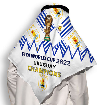 110x110cm World Cup 2022 Uruguay Champions - Keffiyeh - Owls Matrix LTD