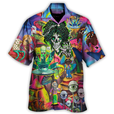 Hawaiian Shirt / Adults / S Hippie Skull Cool Life - Hawaiian Shirt - Owls Matrix LTD