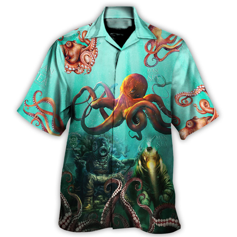 Hawaiian Shirt / Adults / S Octopus Custom Logo Unique - Hawaiian Shirt - Owls Matrix LTD
