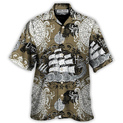 Hawaiian Shirt / Adults / S Dragon Old Ship Vintage Anchor Sea Life - Hawaiian Shirt - Owls Matrix LTD