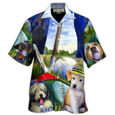 Hawaiian Shirt / Adults / S Golf Dog Funny Lover Golf Art Style - Hawaiian Shirt - Owls Matrix LTD