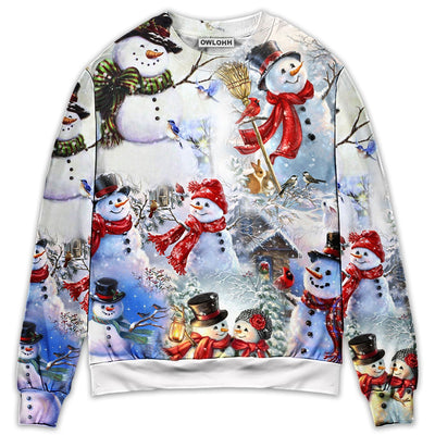 Sweater / S Snowman Christmas Merry Xmas - Sweater - Ugly Christmas Sweaters - Owls Matrix LTD