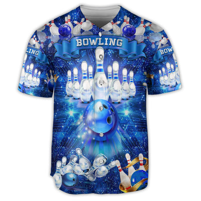 S Bowling Is The Best Part Of My Day Blue - Baseball Jersey - Owls Matrix LTD