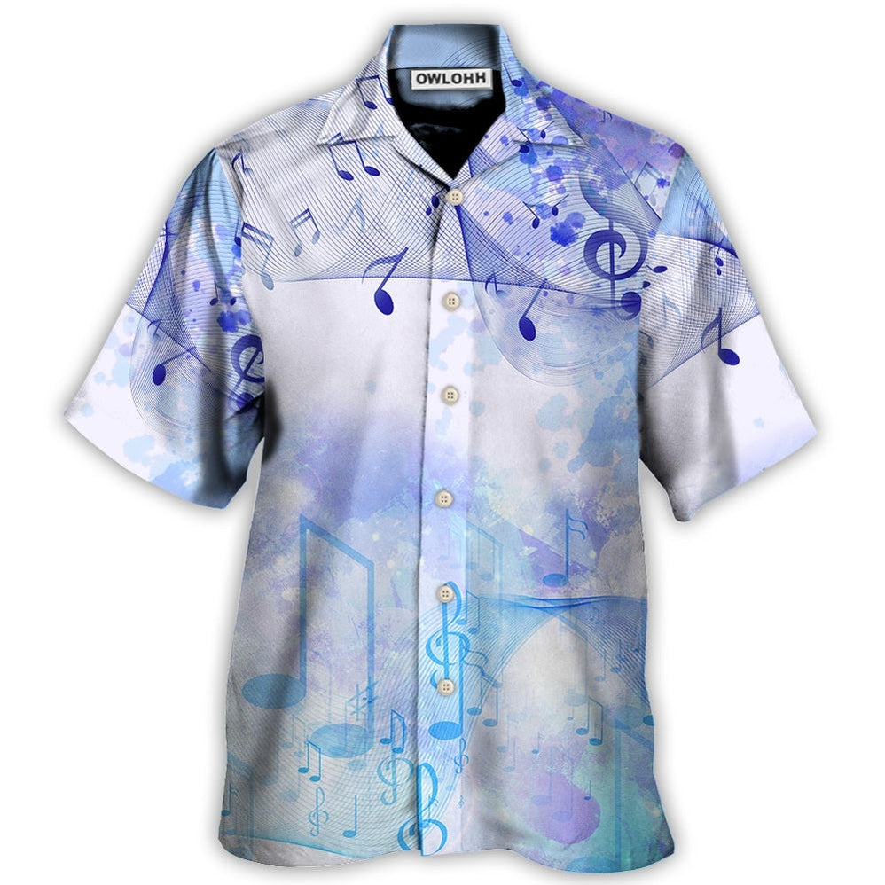 Hawaiian Shirt / Adults / S Music Watercolor Music Notes - Hawaiian Shirt - Owls Matrix LTD