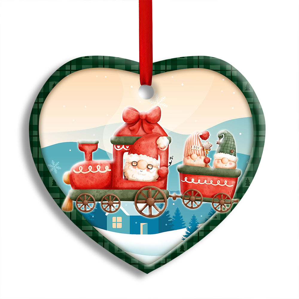 Pack 1 Christmas Santa Is Coming Xmas Lover - Heart Ornament - Owls Matrix LTD