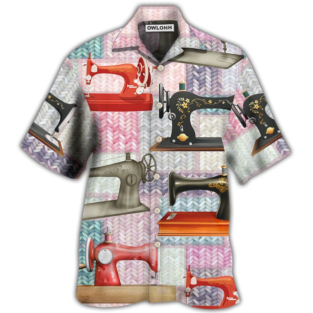 Hawaiian Shirt / Adults / S Quilting Machine Knit Fabric - Hawaiian Shirt - Owls Matrix LTD