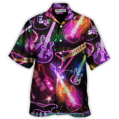 Hawaiian Shirt / Adults / S Guitar Neon Amazing Christmas - Hawaiian Shirt - Owls Matrix LTD