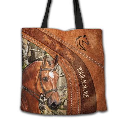 16''x16'' Horse Cute Lover Forest Personalized - Tote Bag - Owls Matrix LTD