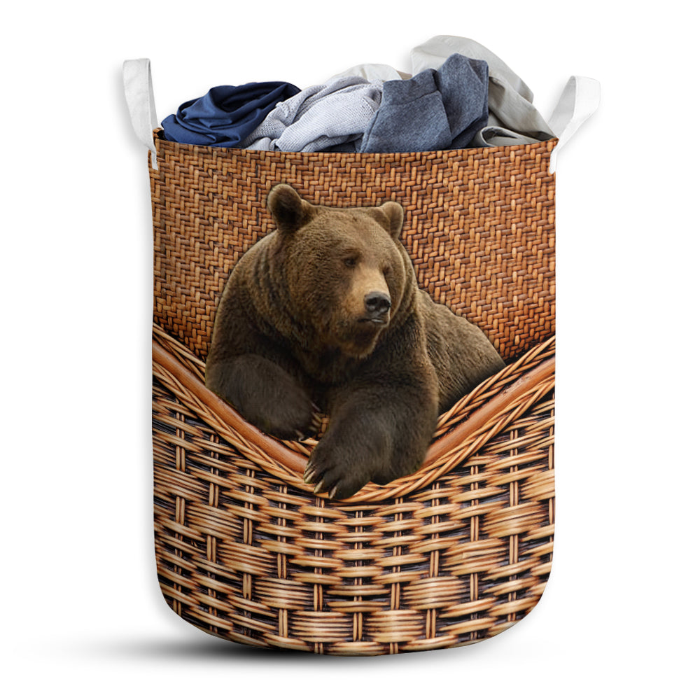 S: 17.72”x13.78” (45x35 cm) Bear Basic Style – Laundry Basket - Owls Matrix LTD