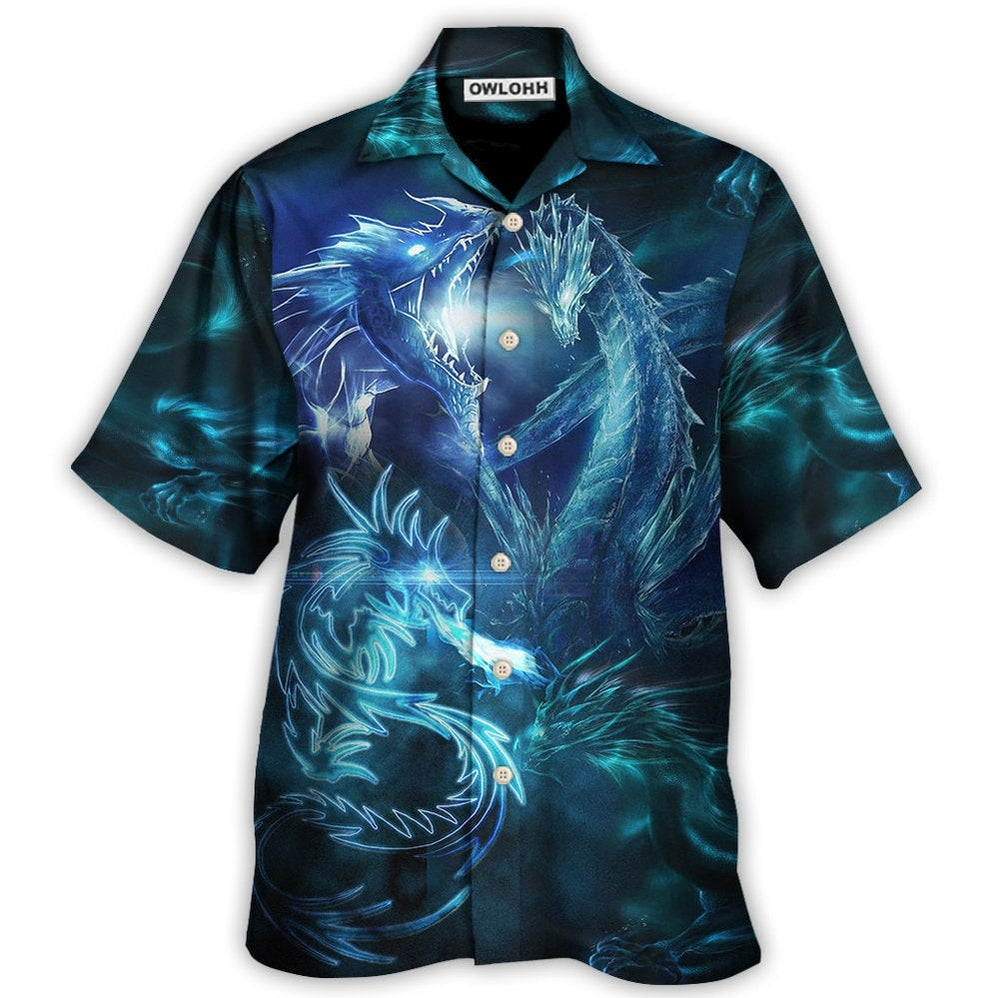 Hawaiian Shirt / Adults / S Dragon Neon Lighting Bright Led - Hawaiian Shirt - Owls Matrix LTD