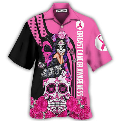 Hawaiian Shirt / Adults / S Breast Cancer Awareness Fight Like A Girl Breast Cancer Awareness - Hawaiian Shirt - Owls Matrix LTD
