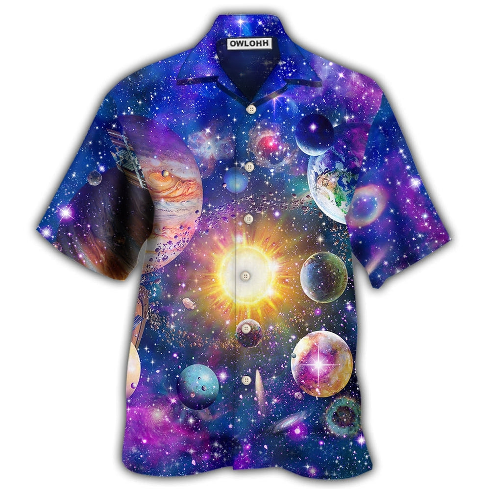 Hawaiian Shirt / Adults / S Galaxy Astronomy Galaxy Colorful Solar - Hawaiian Shirt - Owls Matrix LTD
