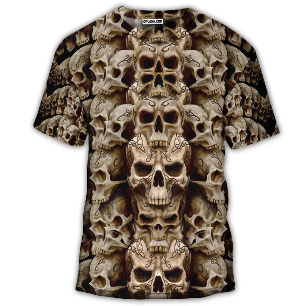 S Skull Dark Inside Everyone - Round Neck T-shirt - Owls Matrix LTD