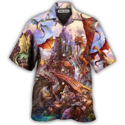 Hawaiian Shirt / Adults / S Dragon Life Lover Art Style - Hawaiian Shirt - Owls Matrix LTD