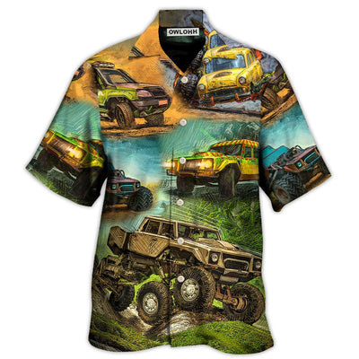Hawaiian Shirt / Adults / S Jeep Abstract So Cool Vintage Art Style - Hawaiian Shirt - Owls Matrix LTD