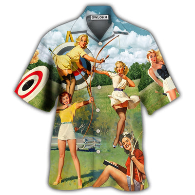Hawaiian Shirt / Adults / S Archery Tournaments Pinup Girls - Hawaiian Shirt - Owls Matrix LTD
