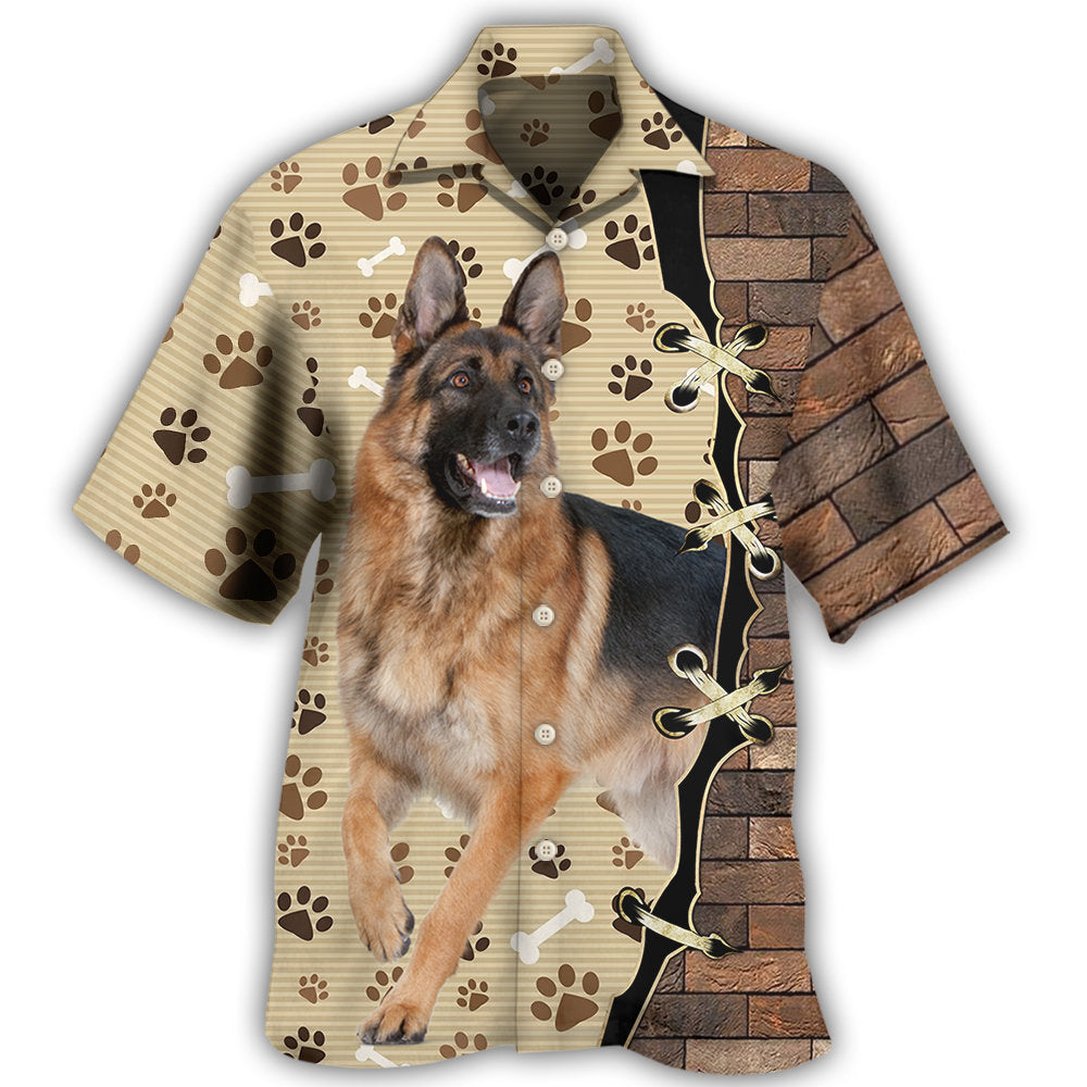 3 / Adults / S German Shepherd Cool Dog Various Style - Hawaiian Shirt - Owls Matrix LTD