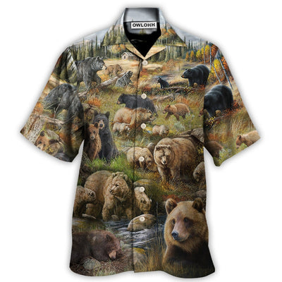 Hawaiian Shirt / Adults / S Bear - Be Brave Little Bear - Hawaiian Shirt - Owls Matrix LTD