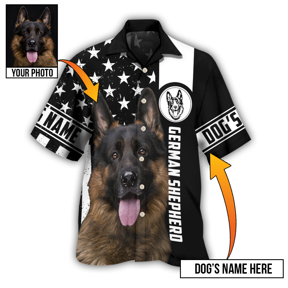 America / Adults / S German Shepherd My Lovely Dog Custom Photo Personalized - Hawaiian Shirt - Owls Matrix LTD