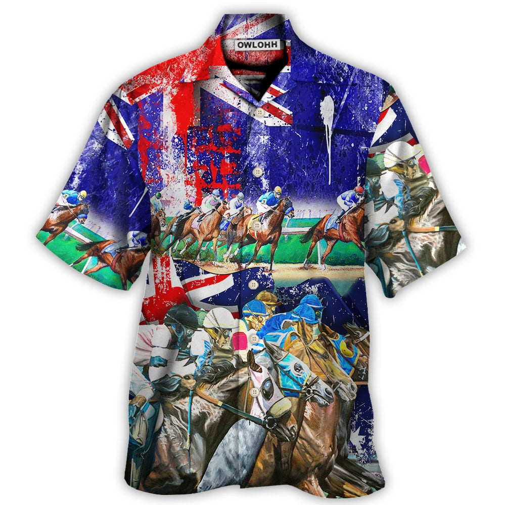 Australia Horse Racing Lover - Hawaiian Shirt - Owls Matrix LTD