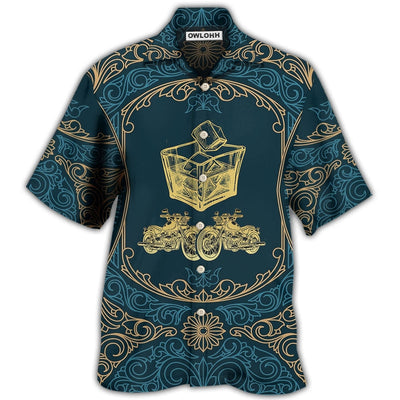 Hawaiian Shirt / Adults / S Wine Rum I Like Rum And Motorcycles - Hawaiian Shirt - Owls Matrix LTD
