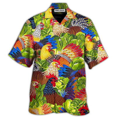Hawaiian Shirt / Adults / S Chicken Family Lover Colorful - Hawaiian Shirt - Owls Matrix LTD