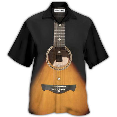 Hawaiian Shirt / Adults / S Guitar Wood Music Lover - Hawaiian Shirt - Owls Matrix LTD