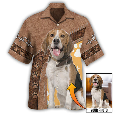 Beagle / Adults / S Dog Paw My Lovely Dog Classic Custom Photo Personalized - Hawaiian Shirt - Owls Matrix LTD