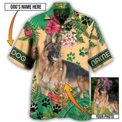 Tropical / Adults / S German Shepherd My Lovely Dog Custom Photo Personalized - Hawaiian Shirt - Owls Matrix LTD