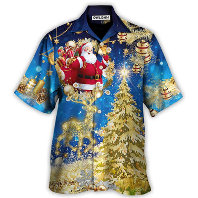 Hawaiian Shirt / Adults / S Christmas Tree Blue Style - Hawaiian Shirt - Owls Matrix LTD