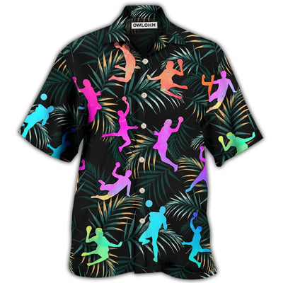 Hawaiian Shirt / Adults / S Handball Watercolor Colorful Tropical - Hawaiian Shirt - Owls Matrix LTD