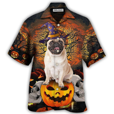 Hawaiian Shirt / Adults / S Halloween Pug My Lovely Dog - Hawaiian Shirt - Owls Matrix LTD