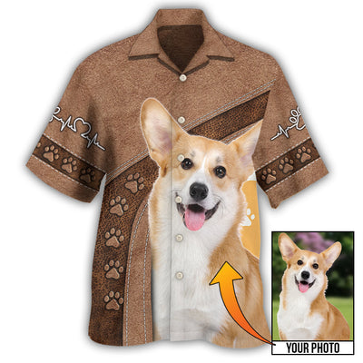 Corgi / Adults / S Dog Paw My Lovely Dog Classic Custom Photo Personalized - Hawaiian Shirt - Owls Matrix LTD