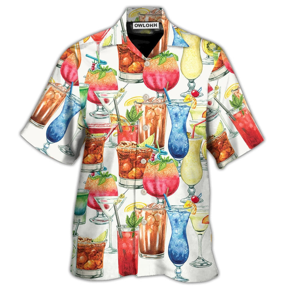 Hawaiian Shirt / Adults / S Cocktail Packed Born To Drink - Hawaiian Shirt - Owls Matrix LTD