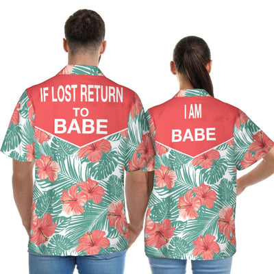 Couple If Lost Return To Babe Matching - Hawaiian Shirt - Owls Matrix LTD