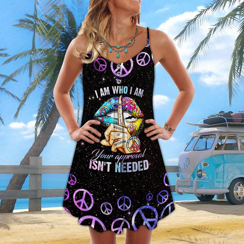 Hippie Peaceful Summer Vibes I Am - Summer Dress - Owls Matrix LTD