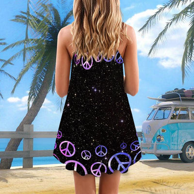 Hippie Peaceful Summer Vibes I Am - Summer Dress - Owls Matrix LTD