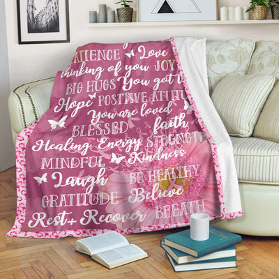 Breast Cancer Warrior Breast Cancer Awareness - Flannel Blanket - Owls Matrix LTD